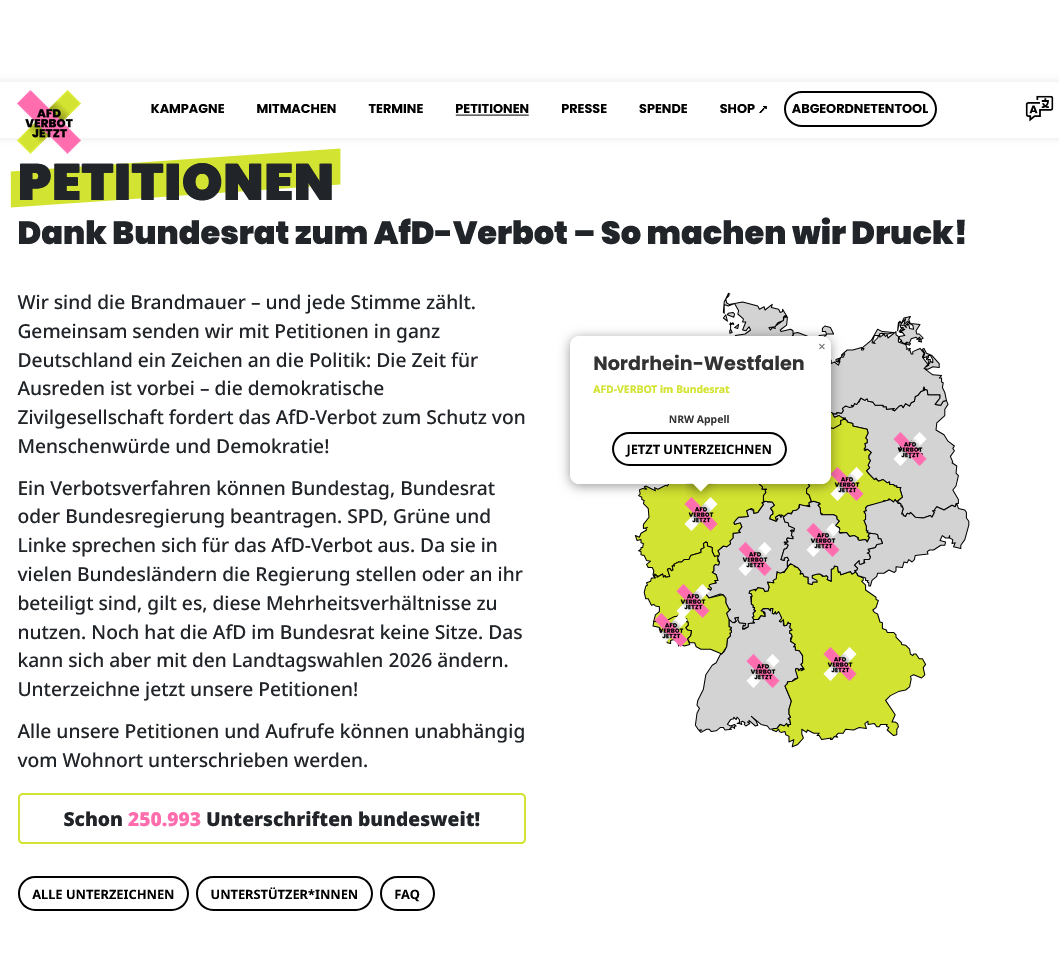 Infostand am 11. Juli: Wir sammeln Unterschriften für ein AfD-Verbot